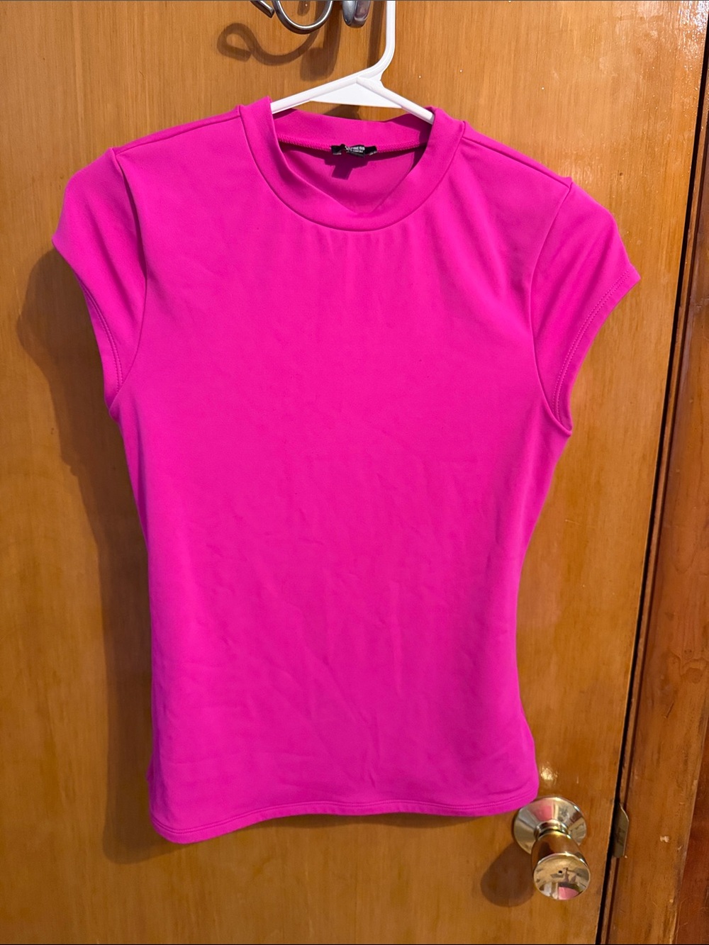 Express Hot Pink Short Sleeve Crewneck Tee